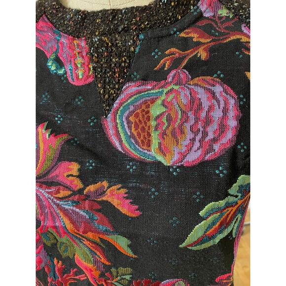 James Coviello Metallic Brocade & Woven Sweater Shirt Size Small - Picture 2 of 7